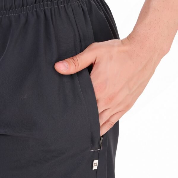 Black Lycra Blend Solid Short For Men - Image 12