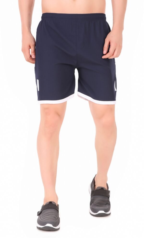 Black Lycra Blend Solid Short For Men - Image 13