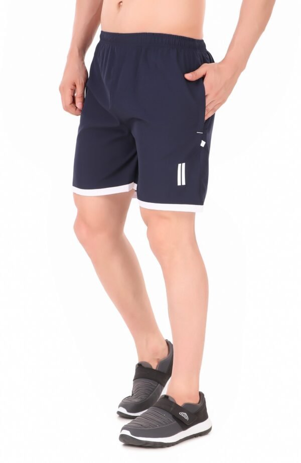 Black Lycra Blend Solid Short For Men - Image 16