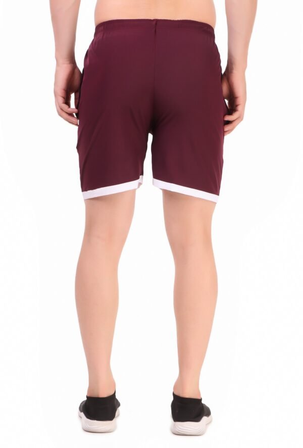 Black Lycra Blend Solid Short For Men - Image 8