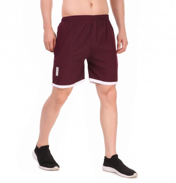 Black Lycra Blend Solid Short For Men - Image 9