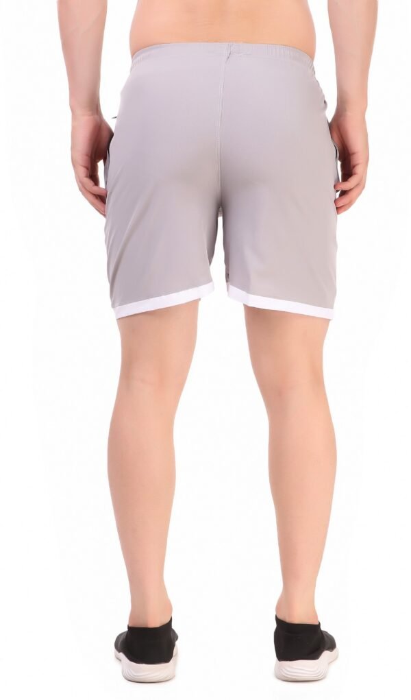 Black Lycra Blend Solid Short For Men - Image 19