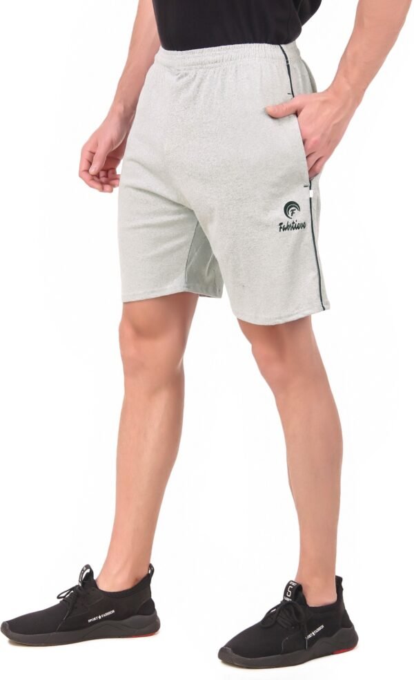 Grey Hosiery Solid Short For Men - Image 3