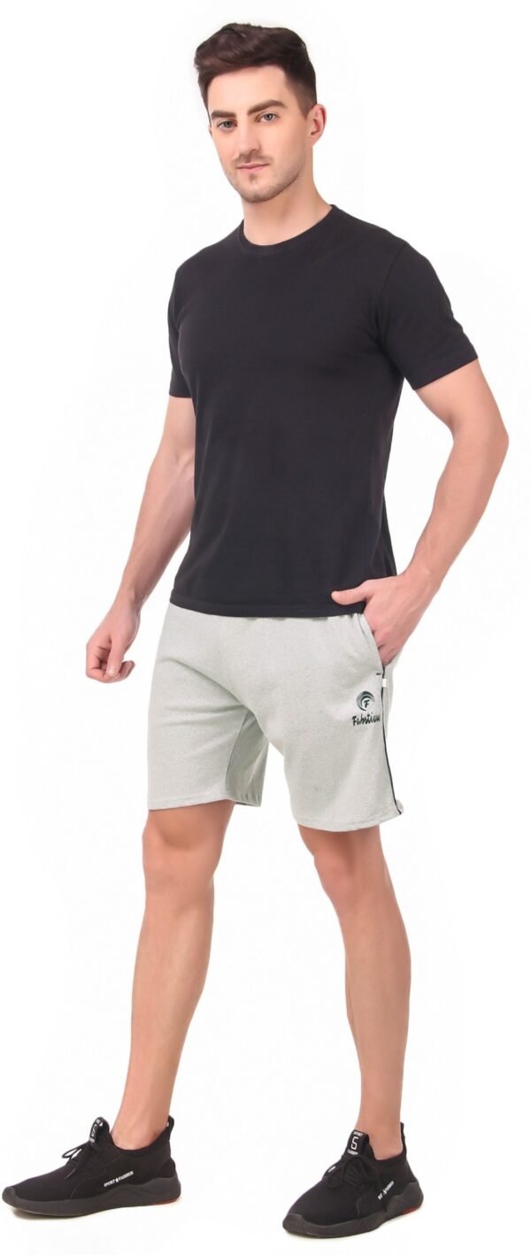 Grey Hosiery Solid Short For Men - Image 5