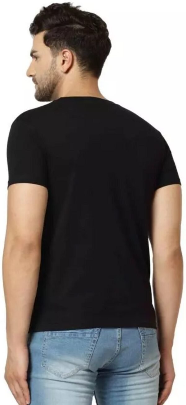 Red Cotton Blend Printed::Typography T-Shirt For Men - Image 2