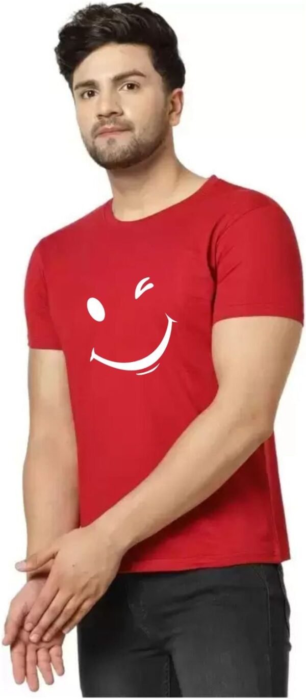 Black Cotton Blend Printed T-Shirt For Men - Image 3