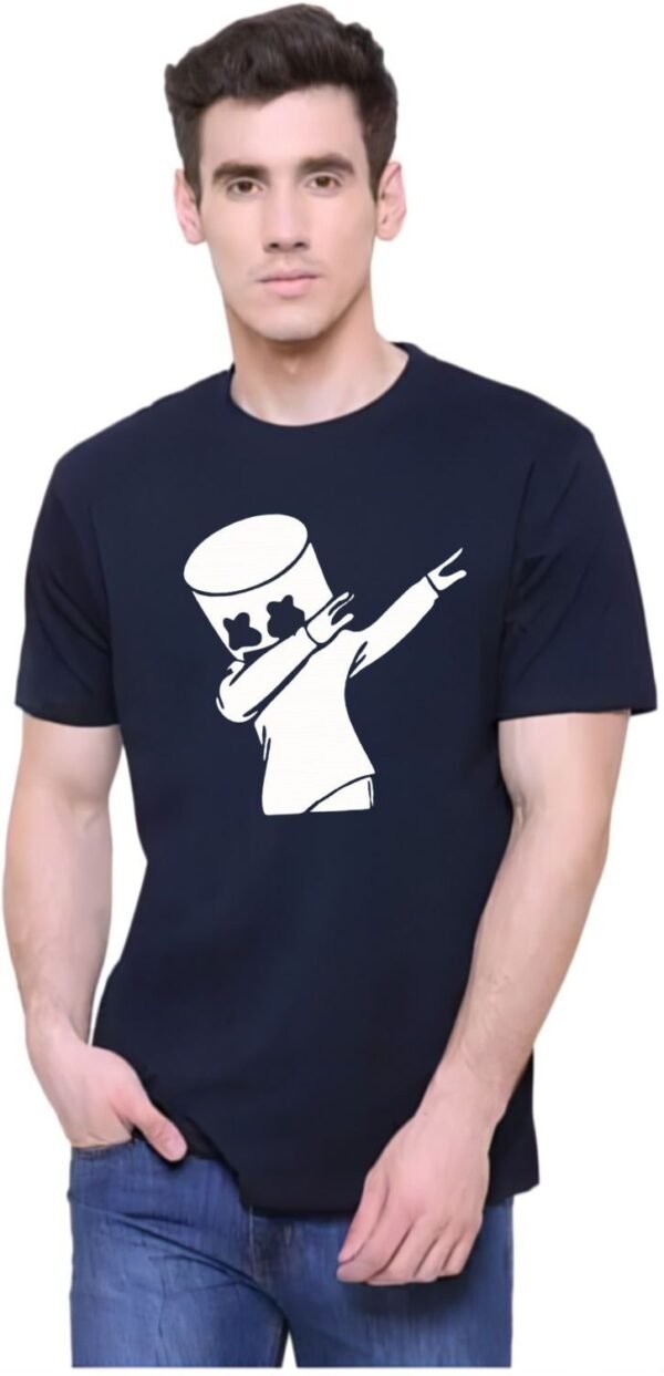 Red Cotton Blend Printed T-Shirt For Men - Image 3