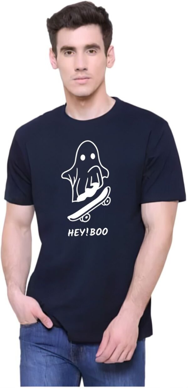 Red Cotton Blend Printed::Typography T-Shirt For Men - Image 3