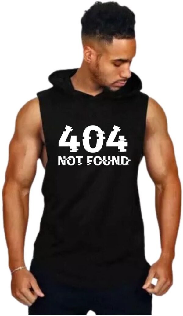 Black Polyester Blend Printed Vest For Men