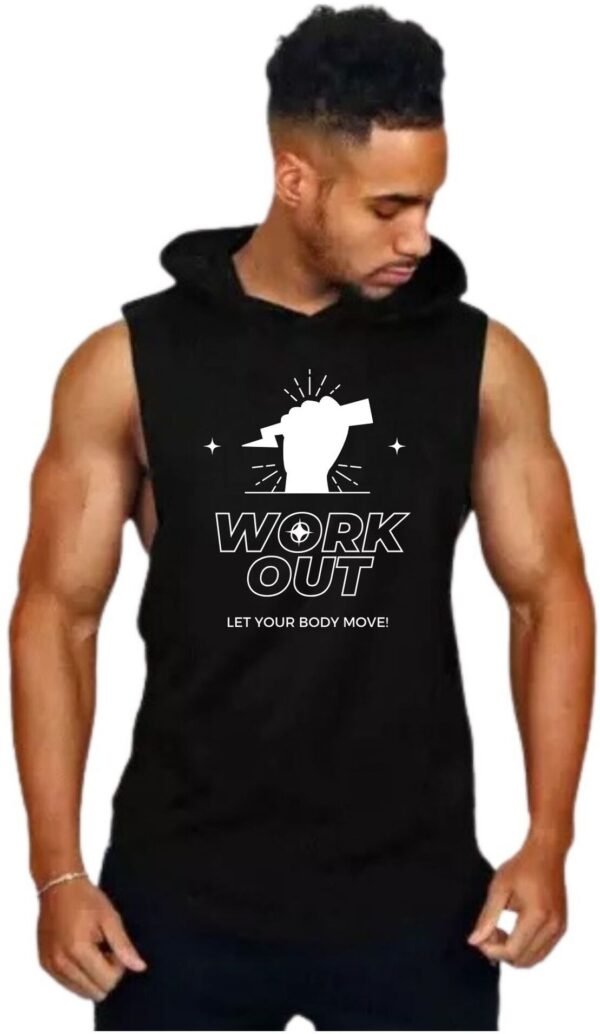 Black Polyester Blend Self Design Vest For Men