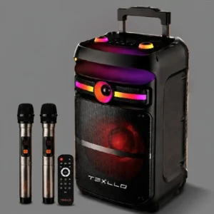 TEXLLO HOOD 12 180W Trolley Speaker with Dual Mic & RGB