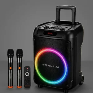 TEXLLO THUNDER 12 150W Trolley Speaker with Dual Mic & RGB