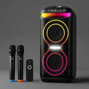 TEXLLO ULTRA 180 180W Party Speaker with Dual Mic & RGB